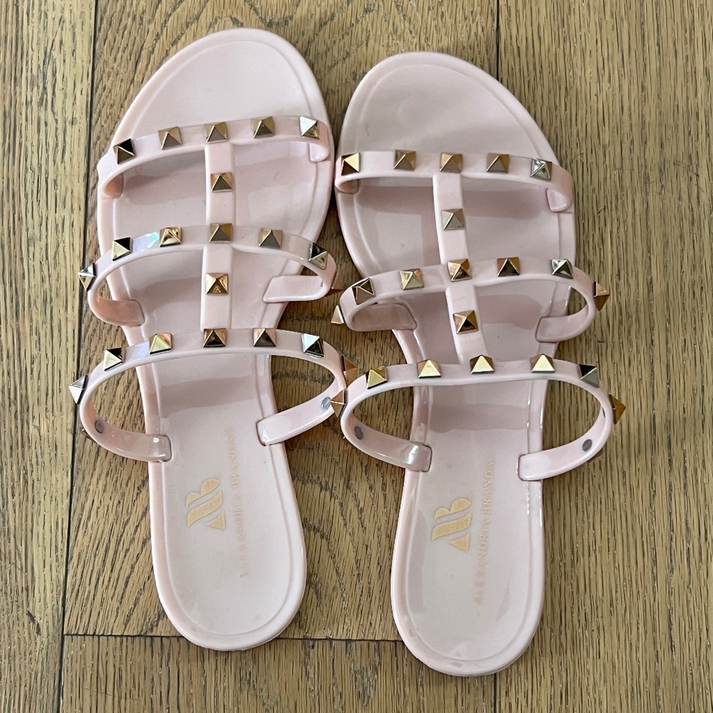 Alexandria Bradao Blush Jelly Sandals, Size 5 (35-36)